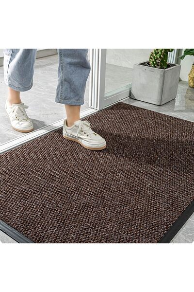 Ehil Halı Kahverengi Çamur Kazıyıcı Sıyırıcı Kapı Önü Paspası 60x90