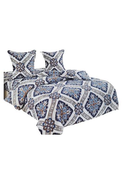 OEM Double Bed Linen 4 Pieces, Cotton, 200 x 230cm Sheet, 180 x 230cm Duvet Cover, 2 Pillowcases 75 x 75