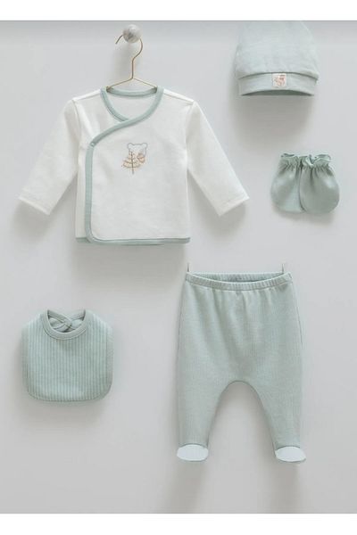 Caramell T-Hazel Hello Forest 5-Piece Hospital Discharge Bodysuit Set