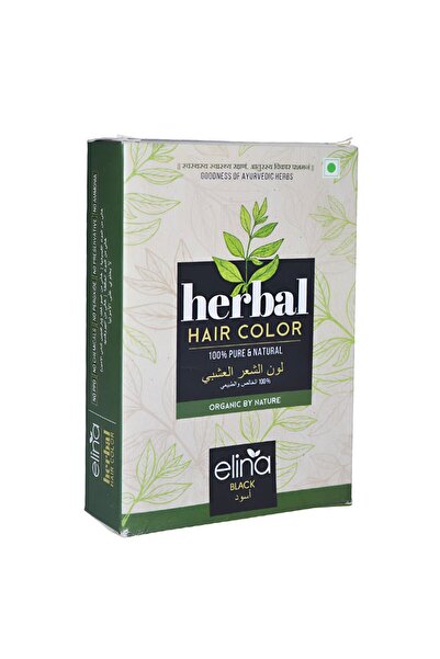 Elena صبغة شعر لون الشعر العشبي (لون أسود) من الينا