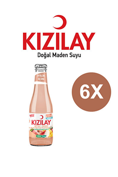 Magika Design Kızılay Şeftali Mango Aromalı Maden Suyu 200 ML x 6 Adet