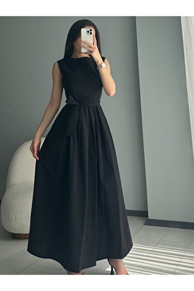 Saverabutik Kuşaklı kolsuz elbise