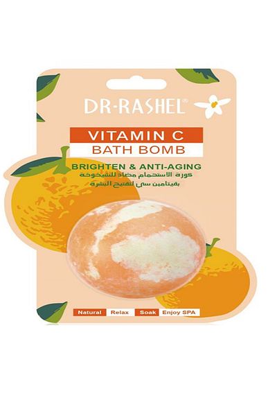 RASHEL Anti-aging bath ball with vitamin C extract to brighten the skin