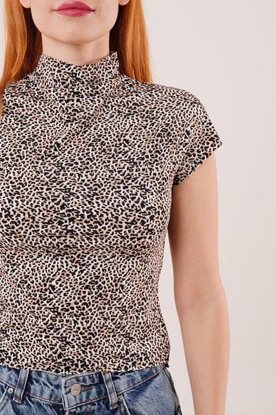 delta online Tricou de bază cu mânecă scurtă cu model leopard