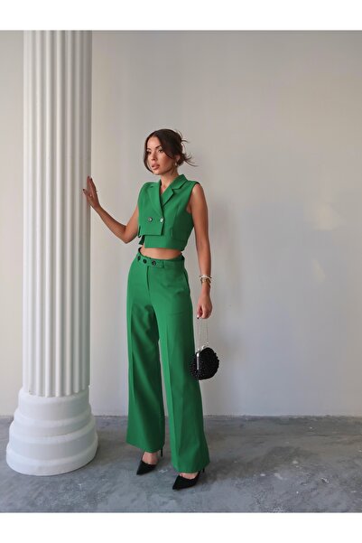 Swass Rachel Vest Double Suit Green