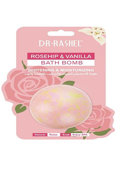RASHEL Whitening and moisturizing bath ball with vanilla and rose extract