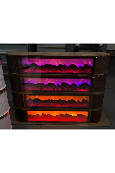 SHOW Dekoratif Elektrikli Yapay Şömine ve Tv Ünitesi 160 cm x 40 x 50 cm Kumandalı Bluetooth Ses