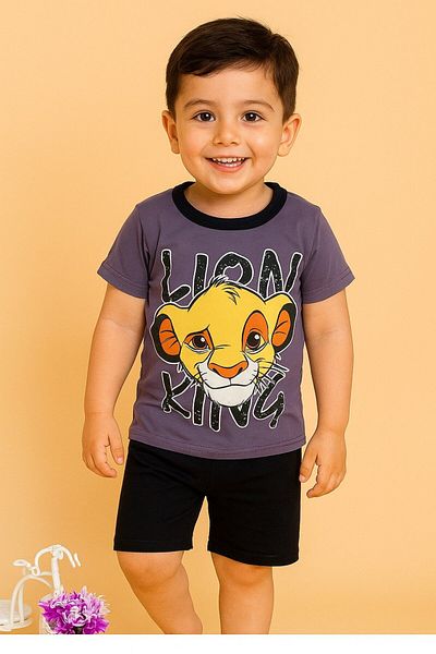 Yalçınoğlu Kids Boys' Character Print Summer Suit - Park and Nursery Fashion for Energetic Kids - Boys