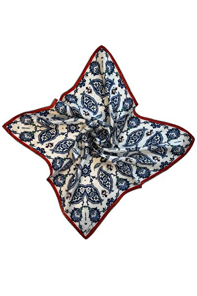 Soyluİpek Türk Motifli İpek Mendil Fular