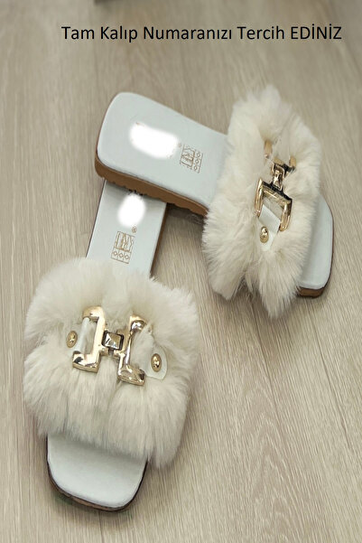 İlkem Papuci de casă cu cataramă cu pene Papuci pentru femei Papuci pentru ziua invitatului pentru exterior