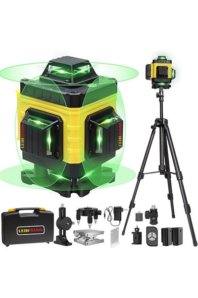 Rovitech Nivel Laser 4D cu 16 Linii Verzi ,Accesorii complete si trepied