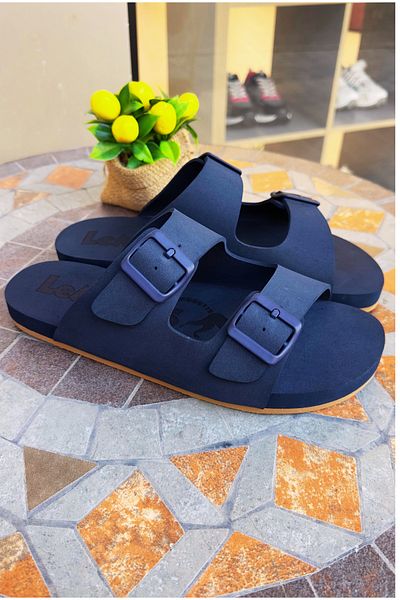 Lemoors Gala Navy Blue Color Inside and Upper Cover Eva Sole Rubber Daily Slippers Suitable for Beach Use