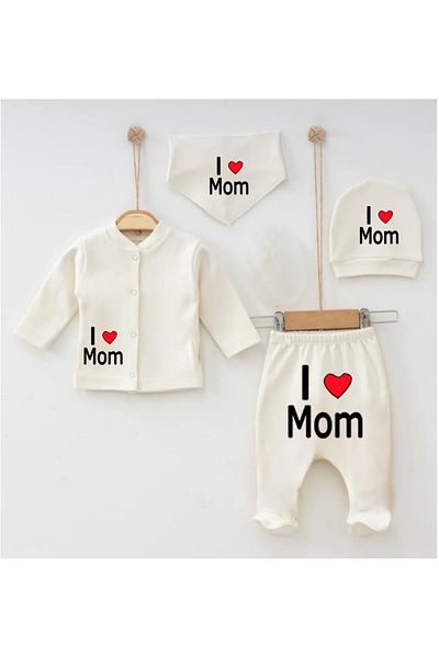 bebekpare Unisex Baby Hospital Exit Set I Love Mom