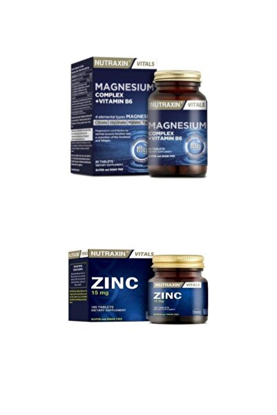 Nutraxin Magnezyum Complex B6 60 Tablet + Zinc 100 Tablet İkili Set