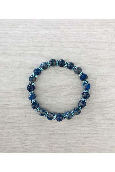 MK tasarım Real Lapis Lazuli Stone Bracelet Mk100154