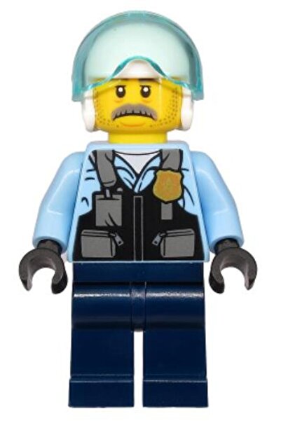 LEGO Minifigür - Police - Pilot Sam Grizzled cty1131