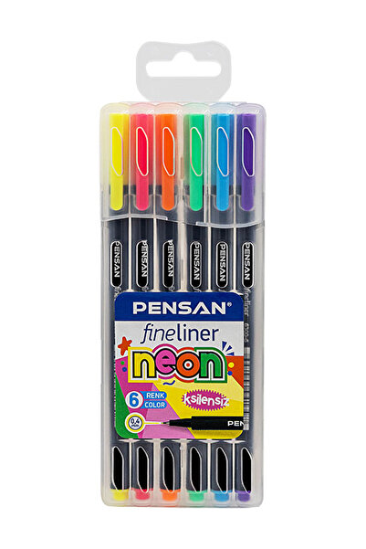 everart Fineliner 0.4 Mm Keçe Uçlu Kalem 6 Neon Renk Set
