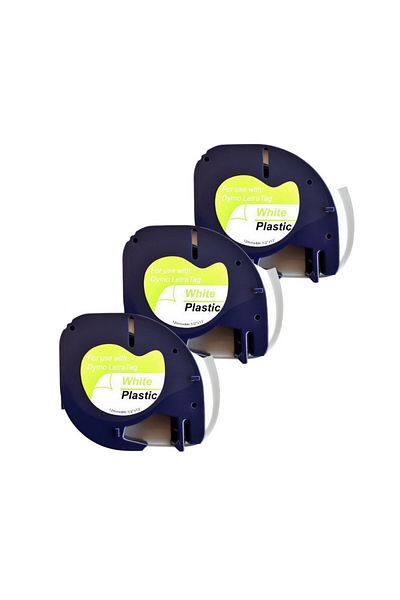 Dymo LetraTag 91201 Compatible Tape Pack