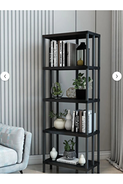 SevenHouse NORVEÇ 5 Katlı Plastik Kitaplık, Saksılık, Banyo Rafı, Mutfak Rafı,Organizer