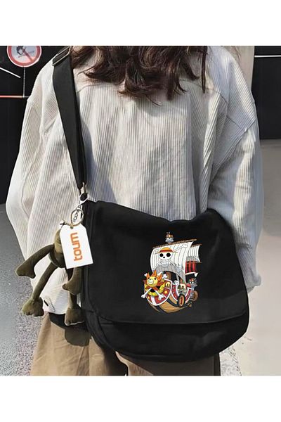 Toum Anime One Piece Printed Unisex Postman School Bag