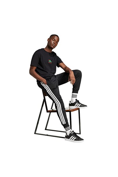 adidas Ανδρικό μαύρο μπλουζάκι M L PIZZA TEE JM0347