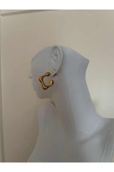 STEELSPARK Square Model Steel Hoob Earring