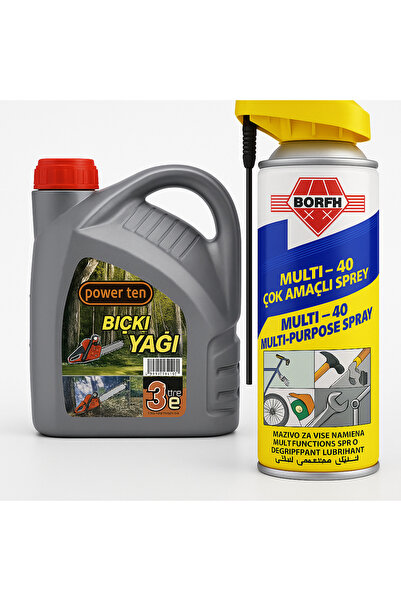 Powerten BIÇKI ZİNCİR YAĞI 3 LT VE PAS SÖKÜCÜ ÇOK AMAÇLI SPREY