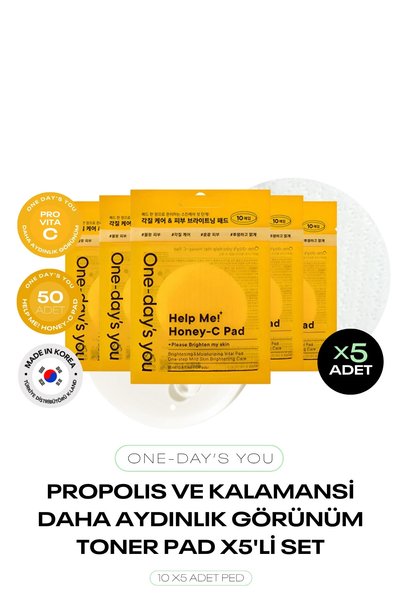 ONE DAYS YOU Brightening Appearance Tonic Pad Set Containing Propolis and Kal...