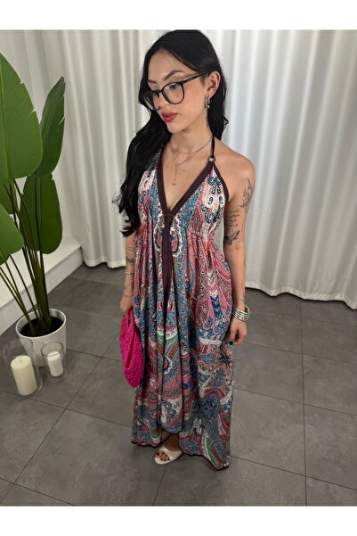 anonim Etnik desenli elbise