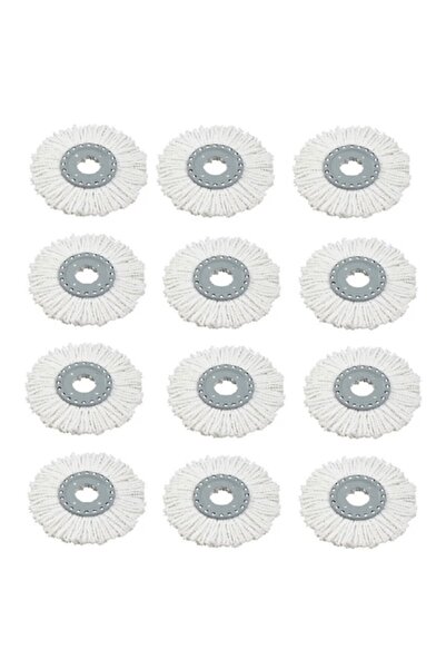 OEM Set 12 rezerve universale pentru mop cu putere mare de absorbție, alb