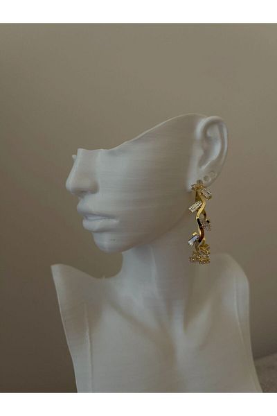 STEELSPARK Joli̇e Zircon Stone Hoob Earring