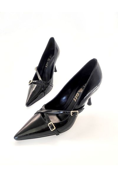 Of&Off Women's Patent Leather Heeled Shoes
