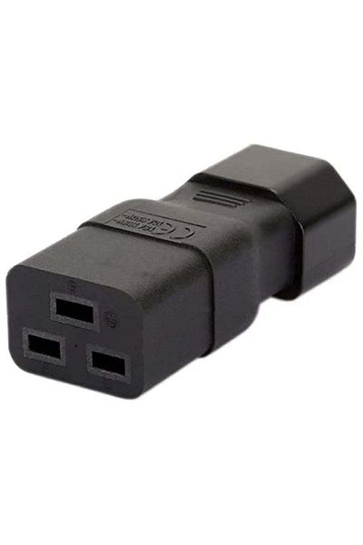 Generic محول أسود من C14 إلى C19 بقوة 15 أمبير، 250 فولت