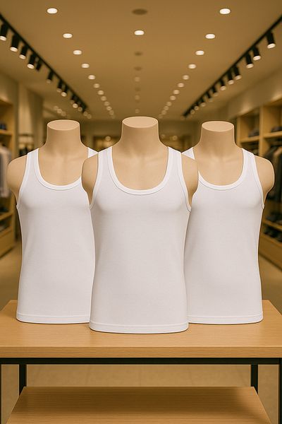 Loule Men's Clothing Boxed Modal 3 Pieces Undershirt Ilke11003Lü