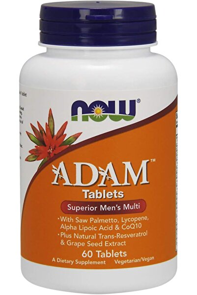 Now Foods ADAM Men's Multivitamin Saw palmetto+Choline+Zinc+Copper+Molybdenum+CoQ10+Resveratrol 60