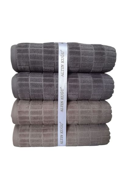 Özdilek Land Towel 4 Pieces-K.Grey Beige