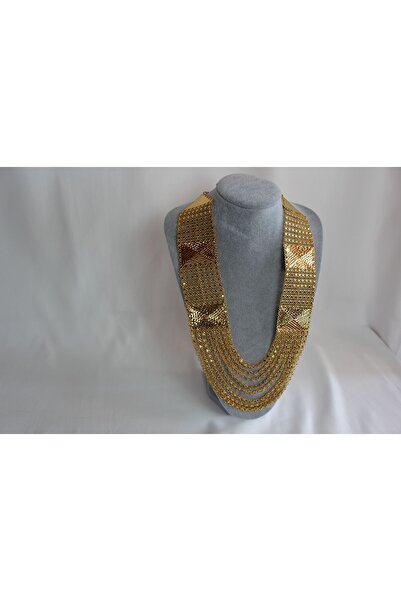 zerfine Urfa Akıtma Göz Alıcı Kolye – Altın Kaplama