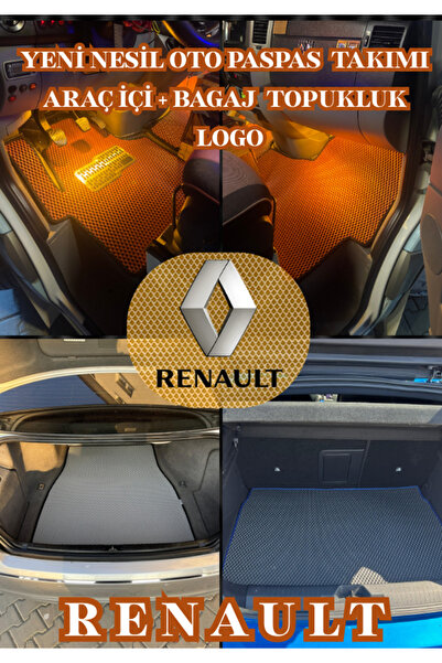 FlexMatt Renault Megane 1 Coupe Yeni Nesil Eva Akıllı Oto Paspas Seti / KAHVE