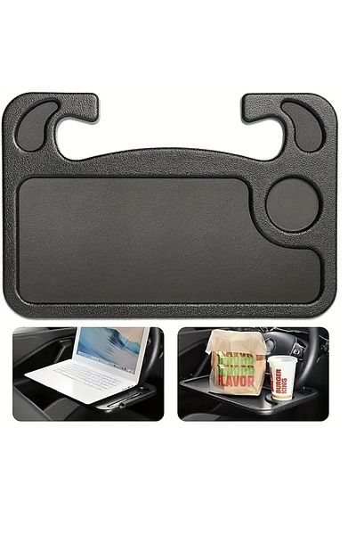 Generic Car Steering Wheel Rack,Hanging Steering Wheel Tray for Driving Rest,PVC for Food,Drinks,Laptop&More