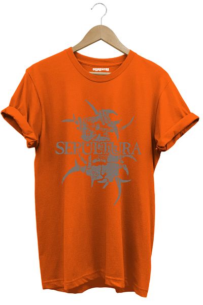onsrawear Sepultura Trash Rock Metal Music Band Design Printed Unisex 100% Cotton Basic T-Shirt