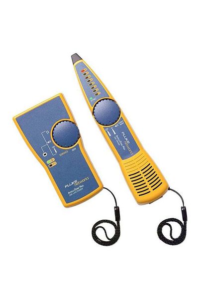 Fluke مجموعة حبر ومسبار Intellitone Pro 200 LAN من Networks باللونين الأصفر والأزرق