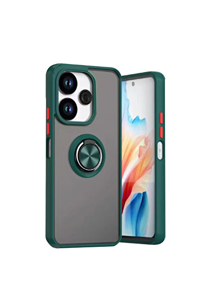 NewFace حافظة هاتف Xiaomi Redmi 13 4G من السيليكون مع حلقة مونتريال - أخضر SPTGL