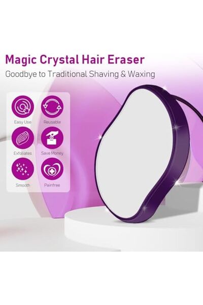 Generic Crystal Hair Eraser for Women and Men, Reusable Magic Hair Removal Tool