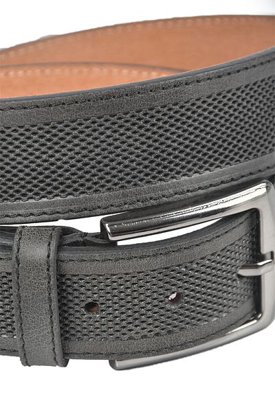 DeepSEA Curea de piele originală afumată pentru bărbați, cu lățime de 4 cm, cusută pe laterale, curea sport din piele naturală 2502651