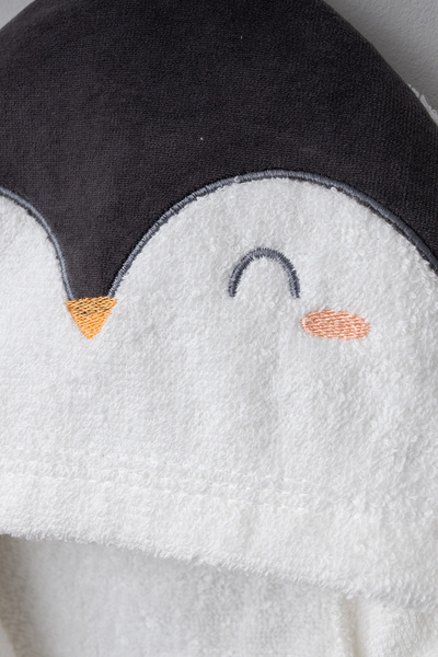 Bebitof My Baby Beach 100% Cotton 0 - 24 Months Bathrobe Set Penguin Pattern in Box 30046