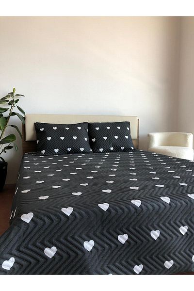 Bikaya Home Heart Single 2 Piece Bedspread Set - 160X240 cm (with Pvc Bag)