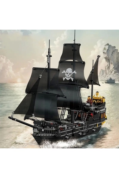 BUILDING BLOCK Pirate Ship Building Blocks Set 1424 Pieces Classic Miniature Model Kit Perfect Hed for Adults