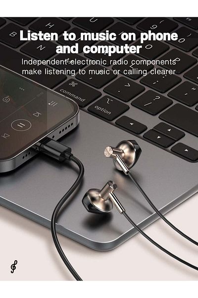 celibery Type-C In-Ear Earphone With Microphone, Black
