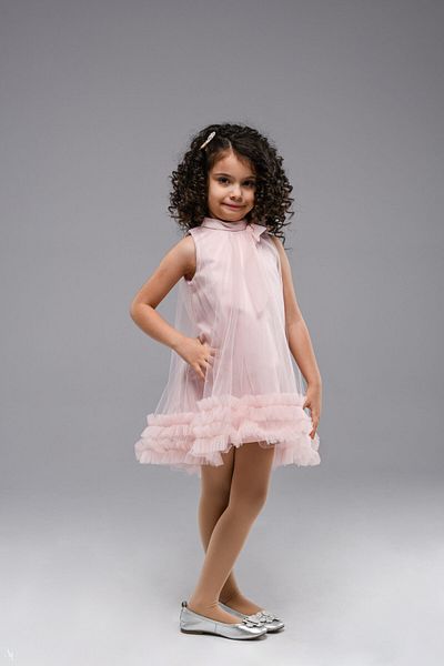 SUZIE Elegant pink tulle dress for girls