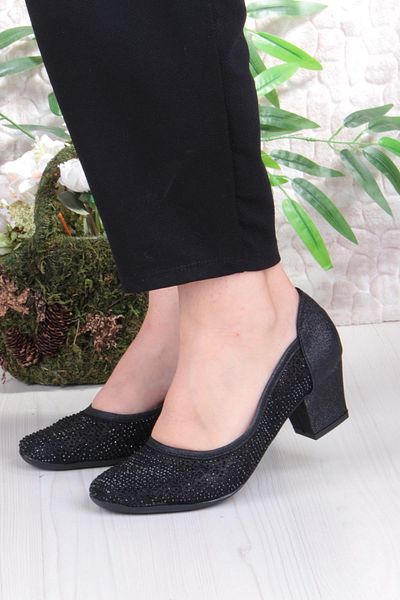 fort 86005 Nur Lace Stone Detailed Low Heeled Women's Shoes